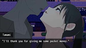 feeling intense pleasure cumming on cute girl's thighs in public hentai