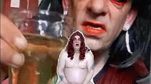 Shy Bisexual Sissy Swallows Pee in Naked Exposure