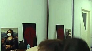 i'm a brunette camgirl with glasses oiling up my huge tits