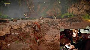 British gamer slut forgets cam on while masturbating with dildo