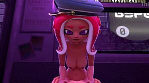 Animation of agent 8 from splatoon in a fun adventure