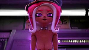 Animation of agent 8 from splatoon in a fun adventure