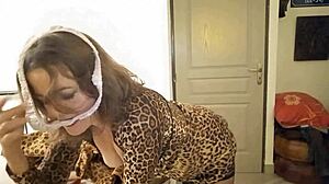 watch this french blond amateur in satin lingerie getting licked and fucked from behind