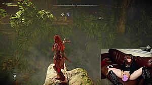 British gamer slut forgets cam on while masturbating with dildo