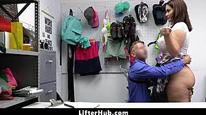 Officer, are you gonna bang this big boobs shoplifter on the desk?