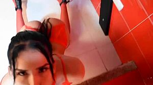 look at this teen 18+ shemale sucking and fucking a big white cock with her monster dick