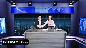 Breaking News: Anchor Interviews Colleague and Protester