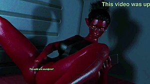 Projekt Passion: Busty alien reporter fingers herself on commute.