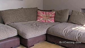 BRITISH BLONDE WITH PERFECT ASS GETS ANAL FUCKED ON SOFA DURING CASTING POV