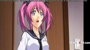 Pervy teacher blackmails those campus lesbians in this hentai