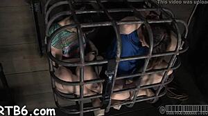 petite girl strips in iron cage
