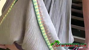 GF's Bald Pussy Fucked On Exotic Holiday