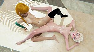 i watched this frozen lesbian porn with elsa and anna licking pussy, so hot