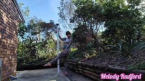 Mature Woman Tries On Cheeky Micro Bikinis