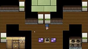 tanned girl natsuki in hentai game ep 6, weird guy asks for striptease