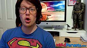 I got two lucky nerds blown by this insatiable UK slut, stockings and all!