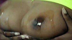 Her perfect big black boobies bounce as she gets fucked by that huge cock.