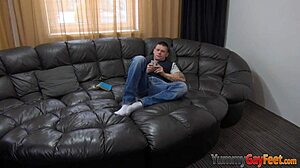 Twink receives intense foot worship