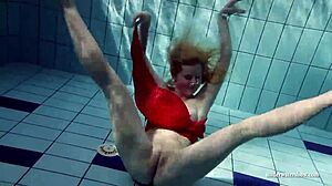 Russian Teen Lucie Swims Underwater Naked