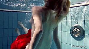 Russian Teen Lucie Swims Underwater Naked