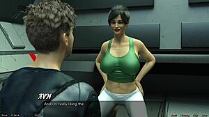 Stranded in Space 40 - Big tits MILF steams up hot yoga