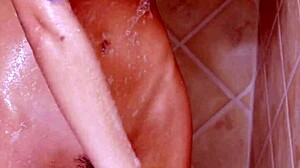 Petite brunette says, join me in the shower for a massage