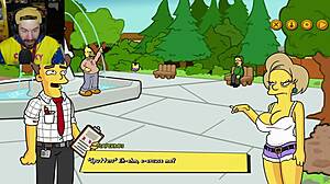 the simpsons game burns mansion parody with big tits and ass!