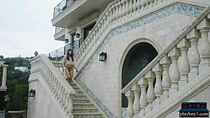 Gorgeous petite playboy babe ivy rose shows off her amazing ass and body