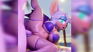 Compilation Of NottanJS Featuring Rouge The Bat In Various Cartoon And Anime Scenes