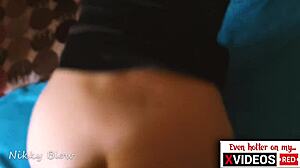 she moans as huge cock enters her pussy in doggy style