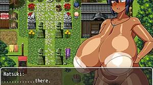 tanned girl natsuki changes in public village