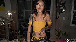 Slutty step-sister blackmailed by big dick step-bro!