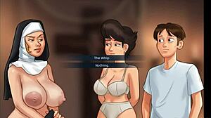 Church Milf Caught with Police Baton in Summertime Saga