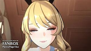 horny anime pussy gets creampied doggystyle 😈