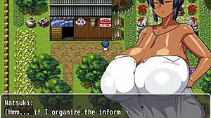 tanned girl natsuki changes in public village