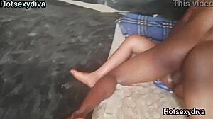 Sexy ebony cheating wife was caught by husband fucking his step brother and got horny juicy pussy hardcore fucked and stretched so wide in a hot rough threesome fuck