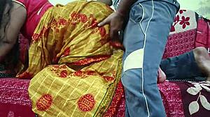 Bhabhi in Yellow Saree Bangs Her Devar Hard