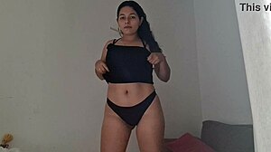 Indian 18-Year-Old Teases with Pussy and Big Ass in Homemade Clip
