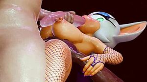 Compilation Of NottanJS Featuring Rouge The Bat In Various Cartoon And Anime Scenes