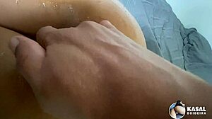 Brazilian brunette takes raw cock without condom till climax