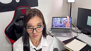 college student sucks professor's cock for better grade