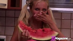 Hey, wanna see Paris Tale get messy with watermelon?