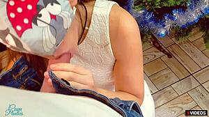 Step Sister Shares Pussy After Christmas