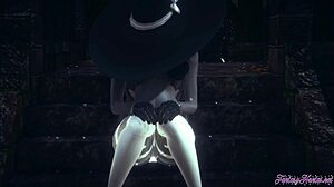 Resident Evil Hentai 3D - Lady Dimitresku Fingering and Squirting on Rainy Day