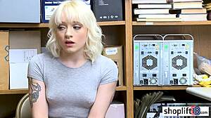 Hot Blonde Teen Busted By Policeman At Work