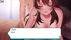 Gamer Girl Carla in Cartoon Hentai with Big Tits and Boobs