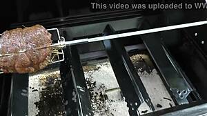 Kiwi milf slut gets temperature probe up her ass after master checks meat 😈