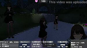 sereka-san sneaks outdoor exposure in naked coat