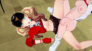 ann takamaki x ryuko matoi - lesbian 3d hentai fingering and moaning to orgasm 😍