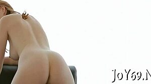 beauty enjoys solo play with dildo